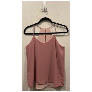 EXPRESS Barcelona Chiffon Spaghetti Straps Tank Top